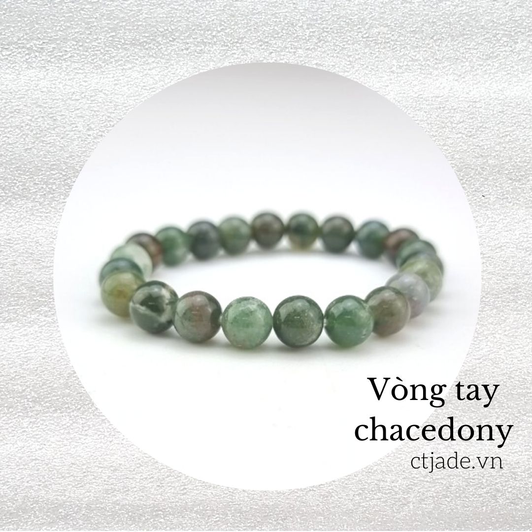 2204182 SALE Vòng tay hộ mệnh vòng tay đá Thạch tủy Chalcedony thiên nhiên Saigonistar